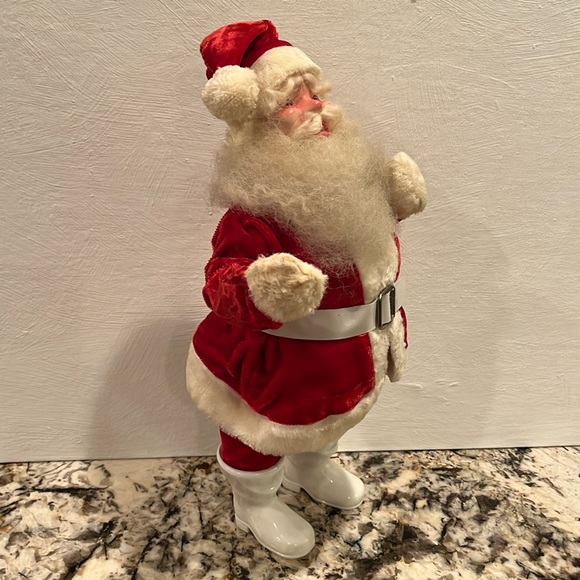 Harold Gale Vintage Red Velvet Suit Santa Claus Hand Painted Composite Face - Picture 12 of 16
